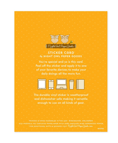 Gold Star Boss Sticker Boss's Day Card