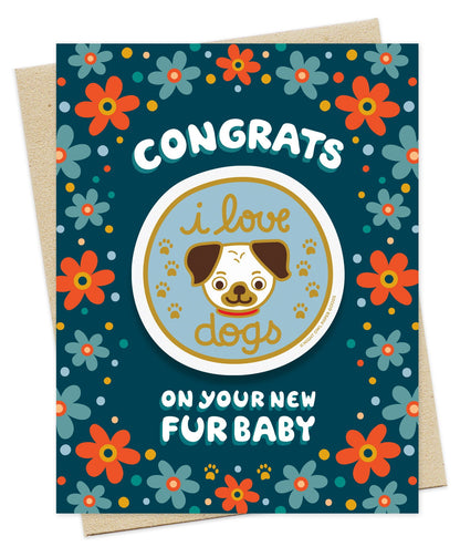 Dog Fur Baby Sticker Dog Adoption Card
