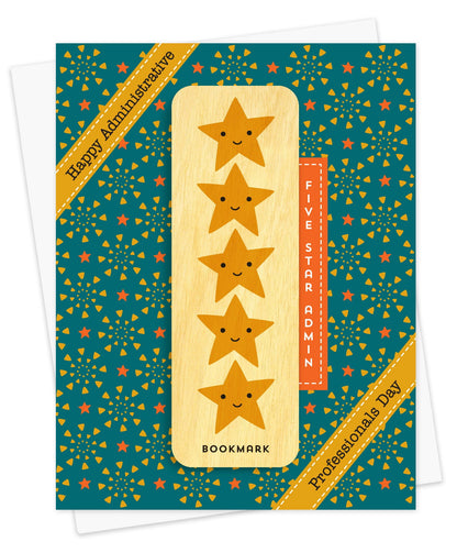 5 Star Admin Bookmark Admin Professionals Day Card