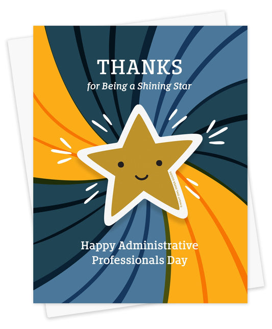 Shining Star Admin Sticker Admin Professionals Day Card