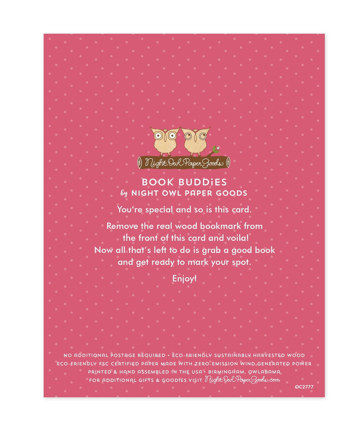 Tiger Tales Bookmark Birthday Card