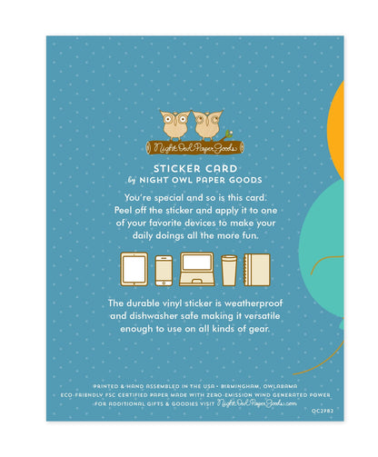 Purrrfect Day Sticker Birthday Card