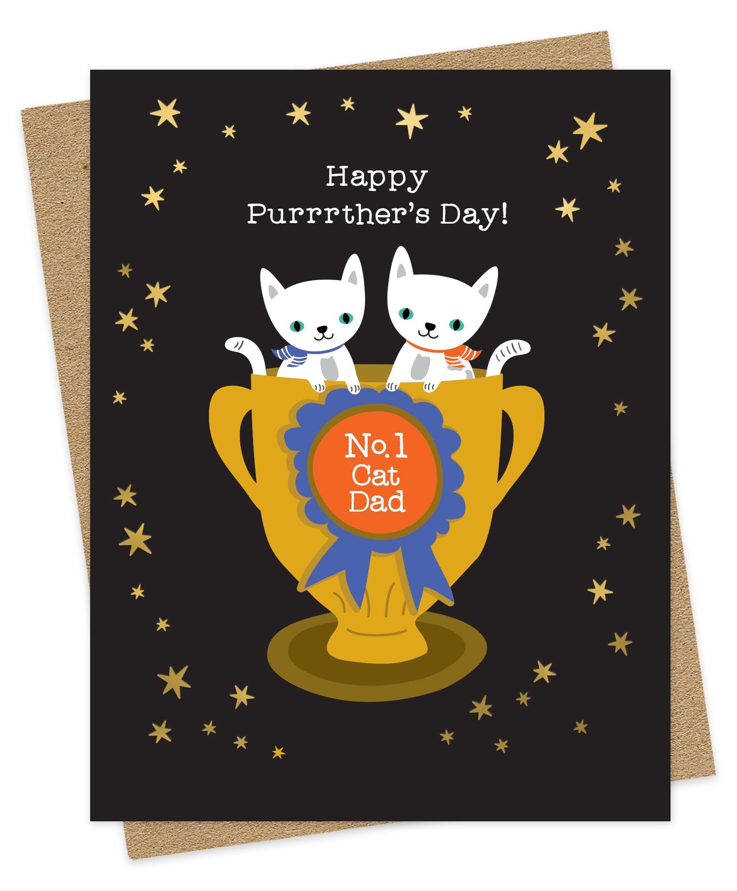 Cat Dad Foil-Stamped Father's Day Card