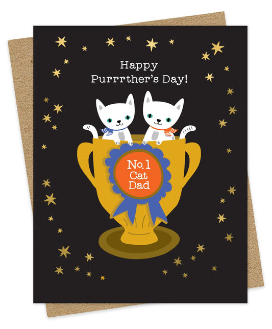 Cat Dad Foil-Stamped Father's Day Card