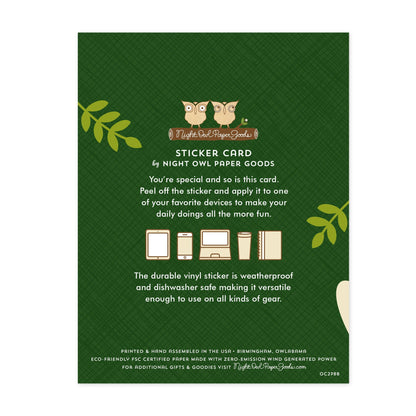 Bird Birthday Sticker Birthday Card