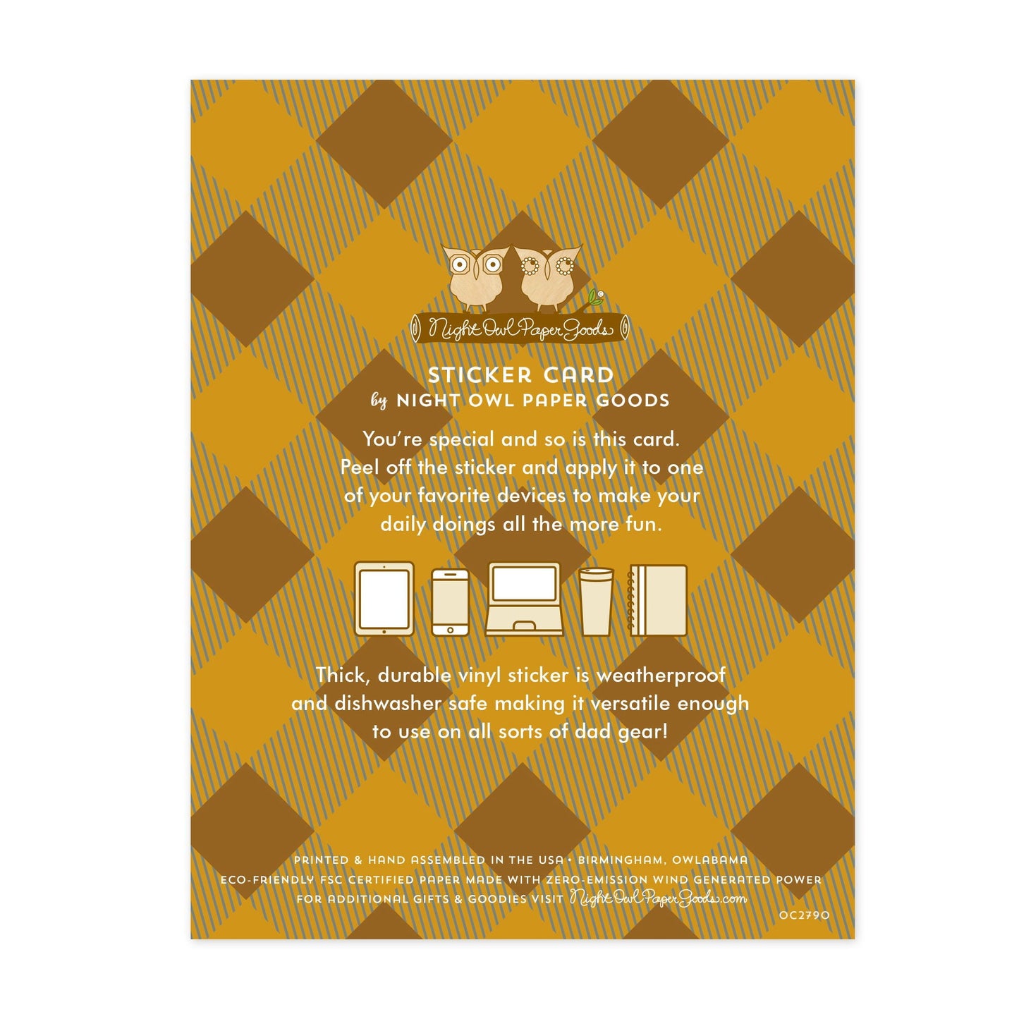 Hot Dog Dad Sticker Father's Day Card