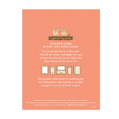 Mom Smiles Sticker Mother's Day Card