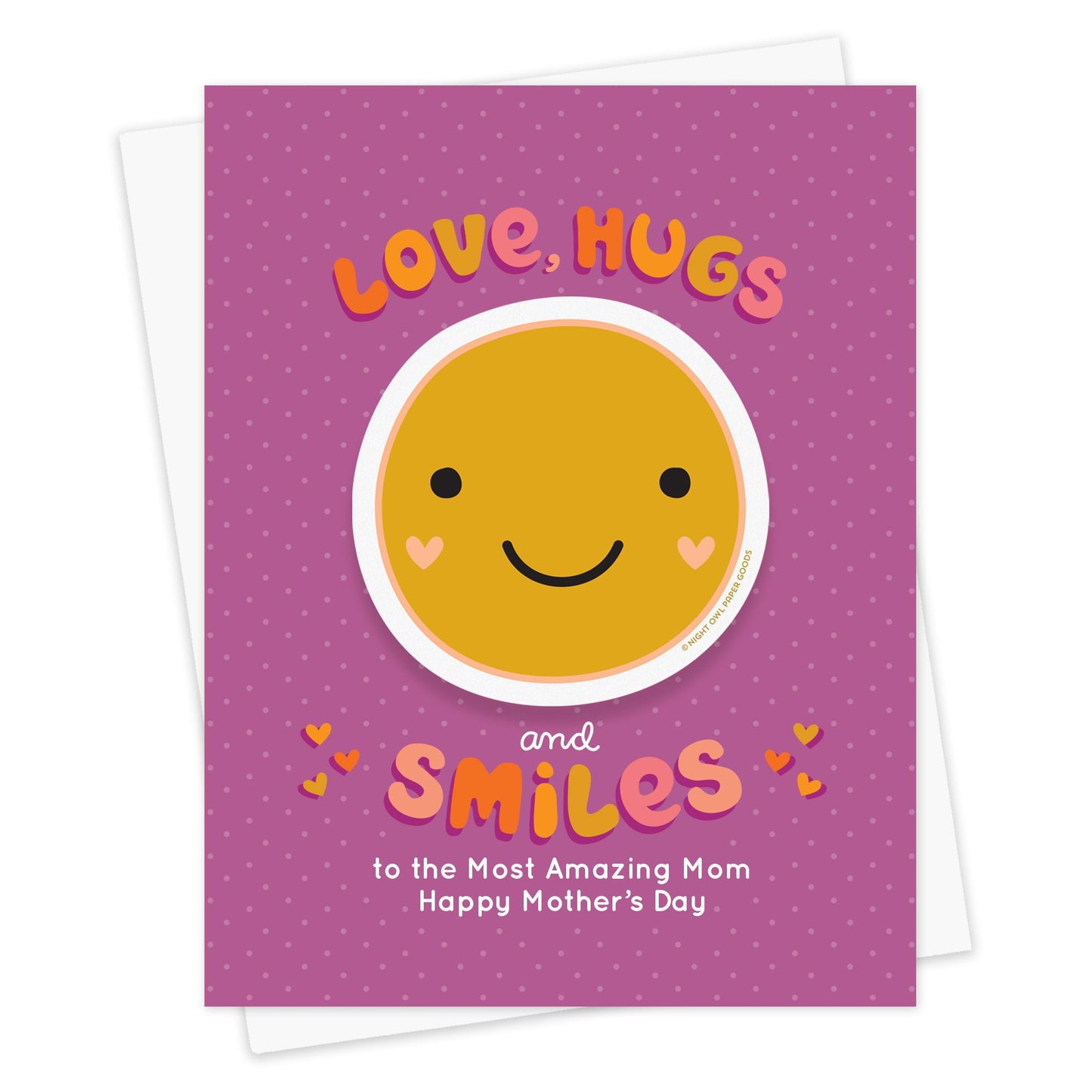 Mom Smiles Sticker Mother's Day Card