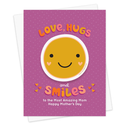 Mom Smiles Sticker Mother's Day Card