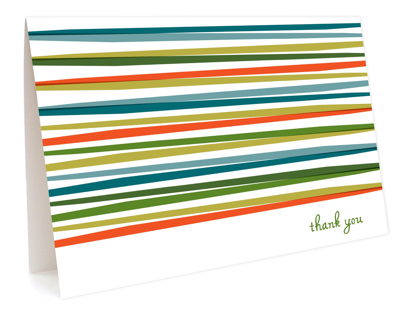 Lively Stripes Thank You Card