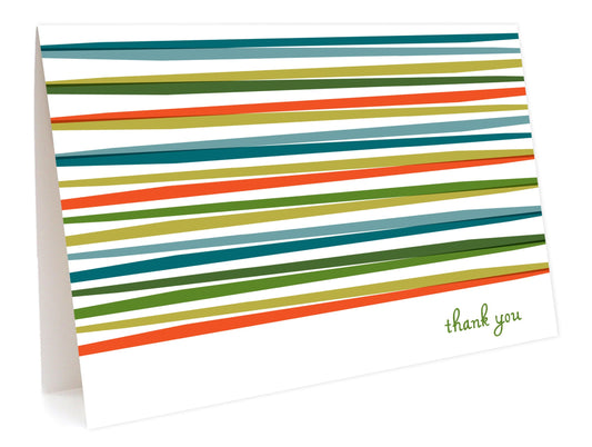 Lively Stripes Thank You Card