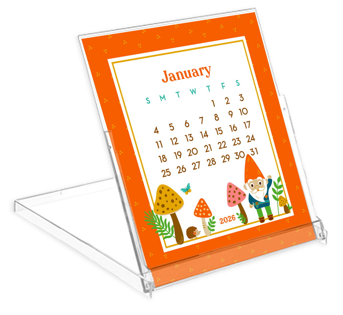 2026 Forest Friends Paper Desk Calendar