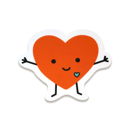 Happy Heart Vinyl Sticker
