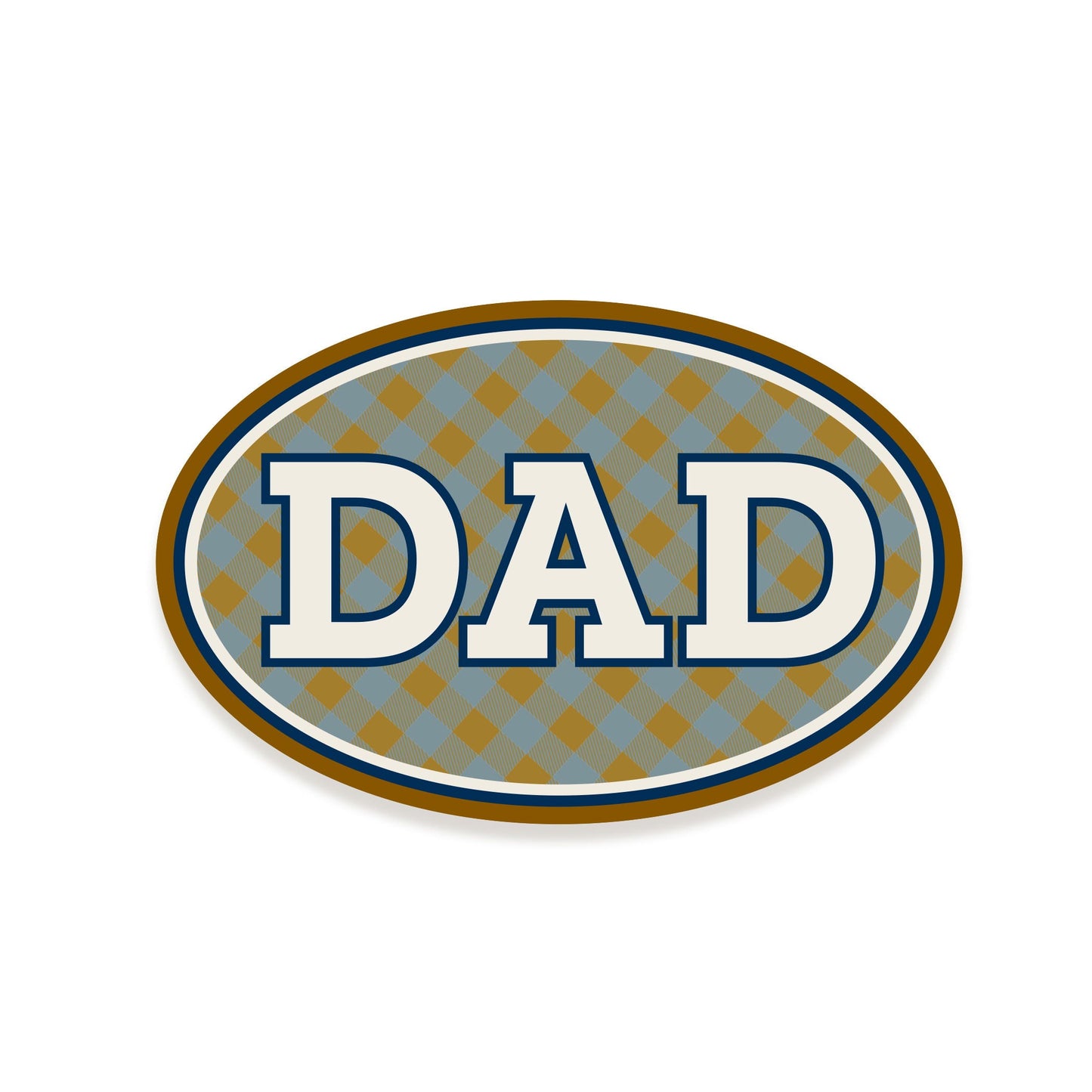 Plaid Dad Vinyl Sticker