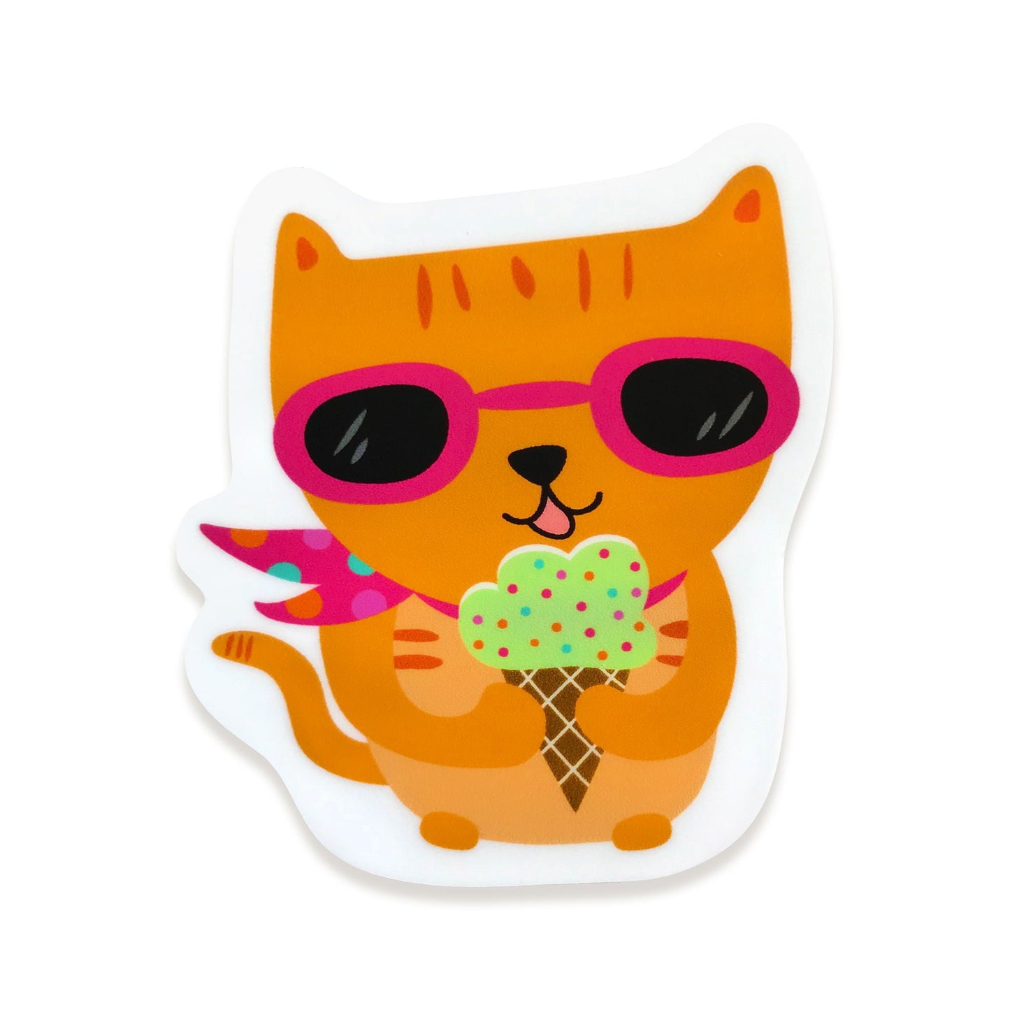 Cool Cat Sticker Birthday Card