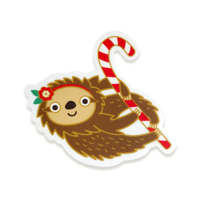 Sweet Sloth Sticker Holiday Card