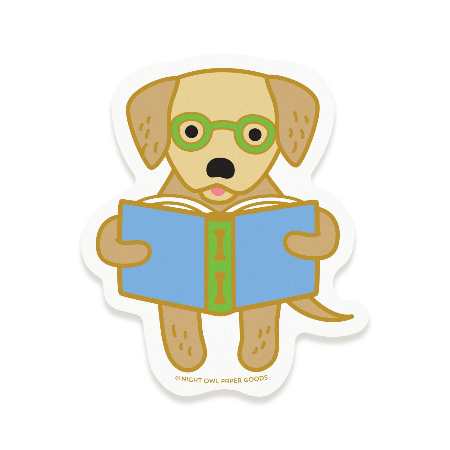 Reading Retriever Vinyl Sticker