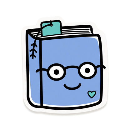 Book Birthday Sticker Birthday Card