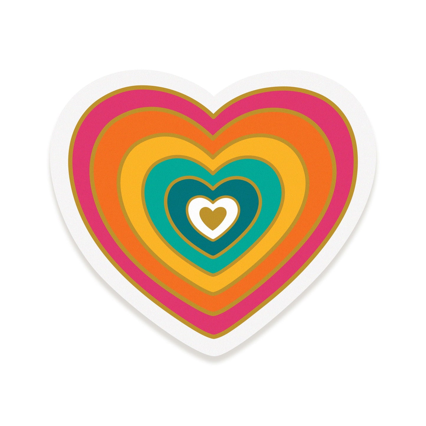 Colorful Heart Vinyl Sticker