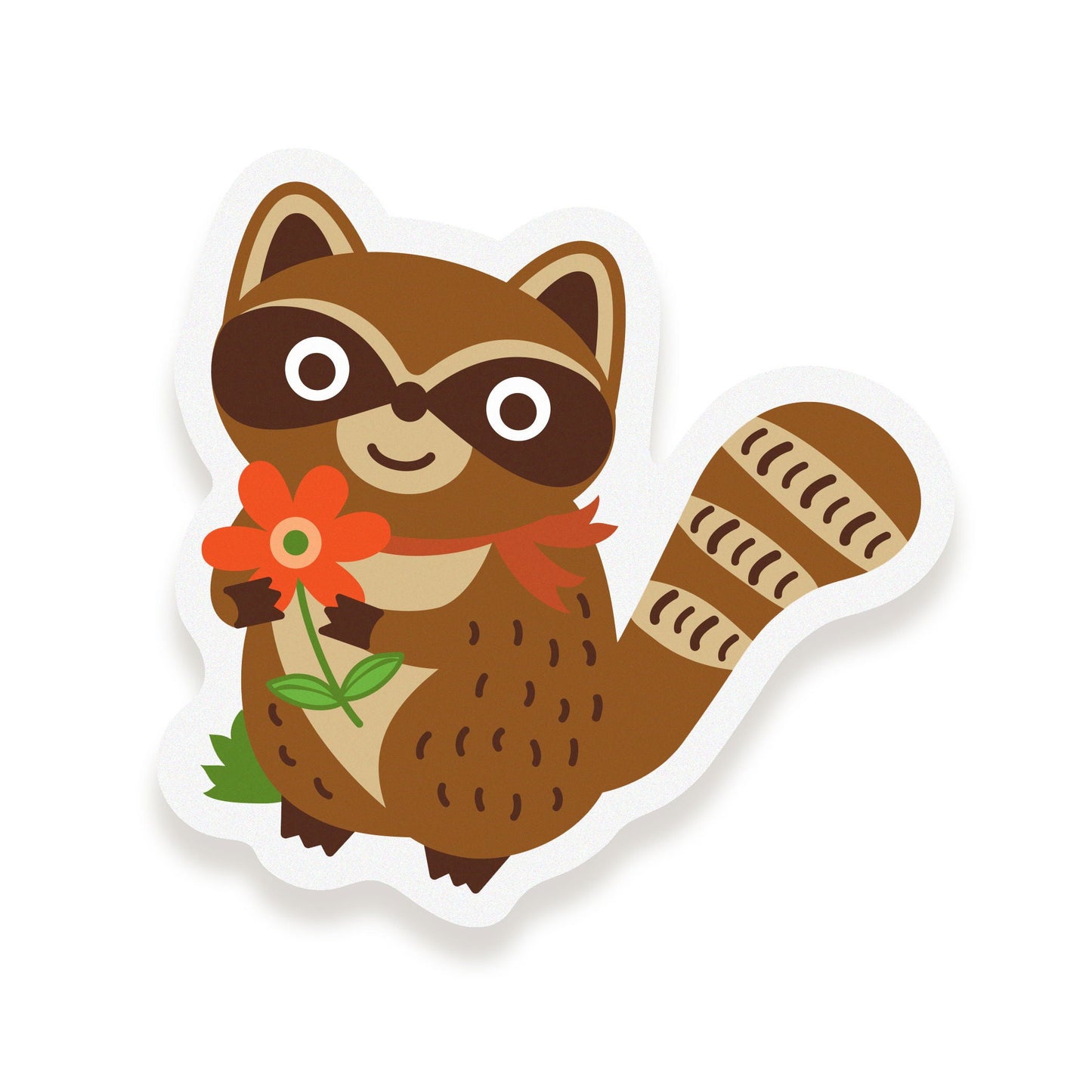 Wild Raccoon Sticker Birthday Card