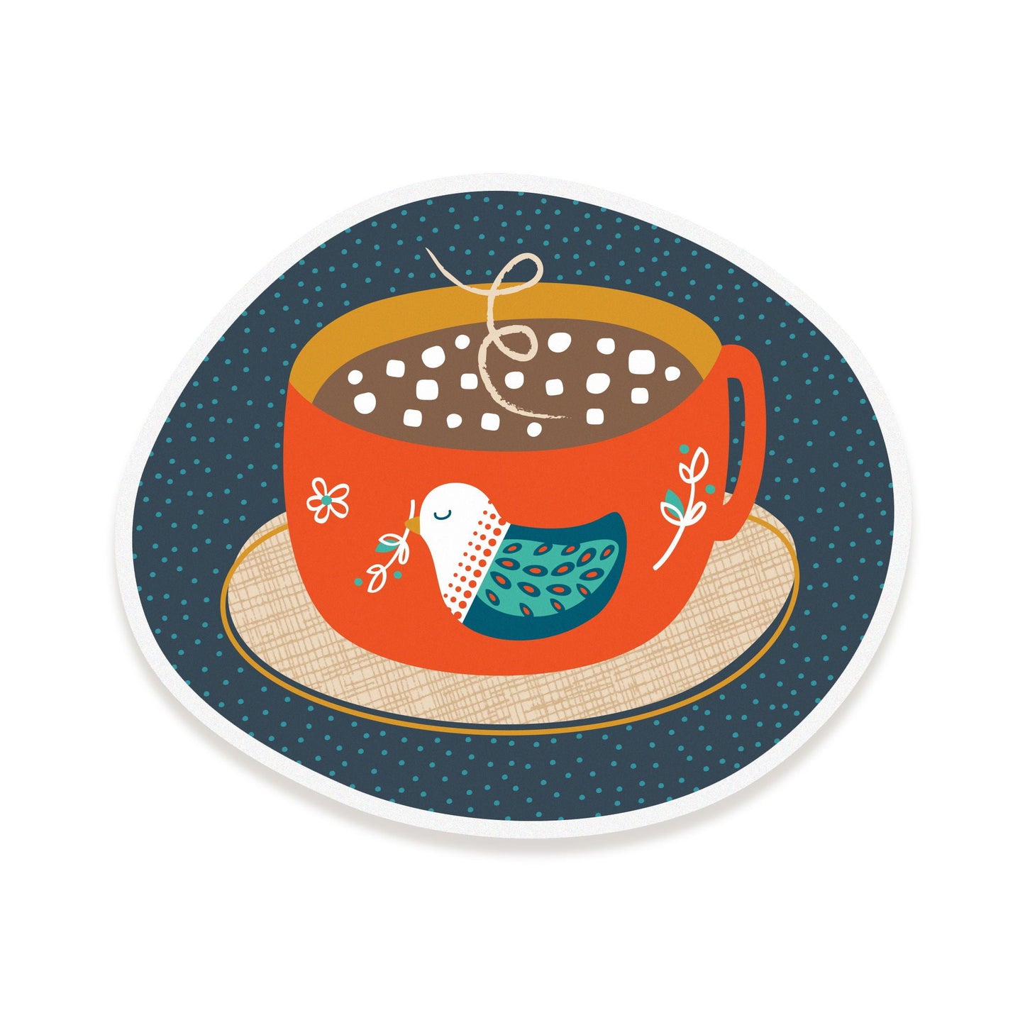 Holiday Cocoa Sticker Holiday Card