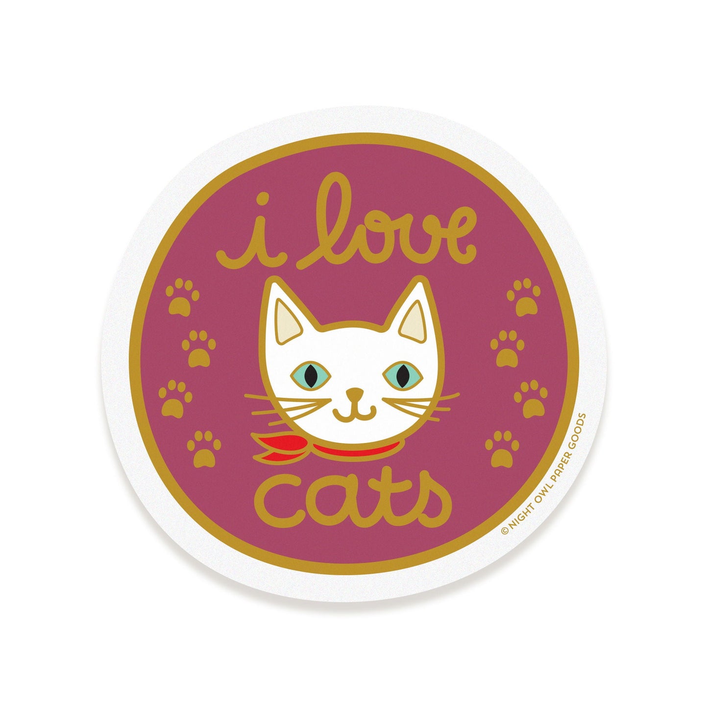 Love Cats Vinyl Sticker