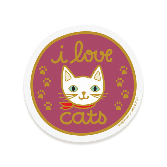 Love Cats Vinyl Sticker