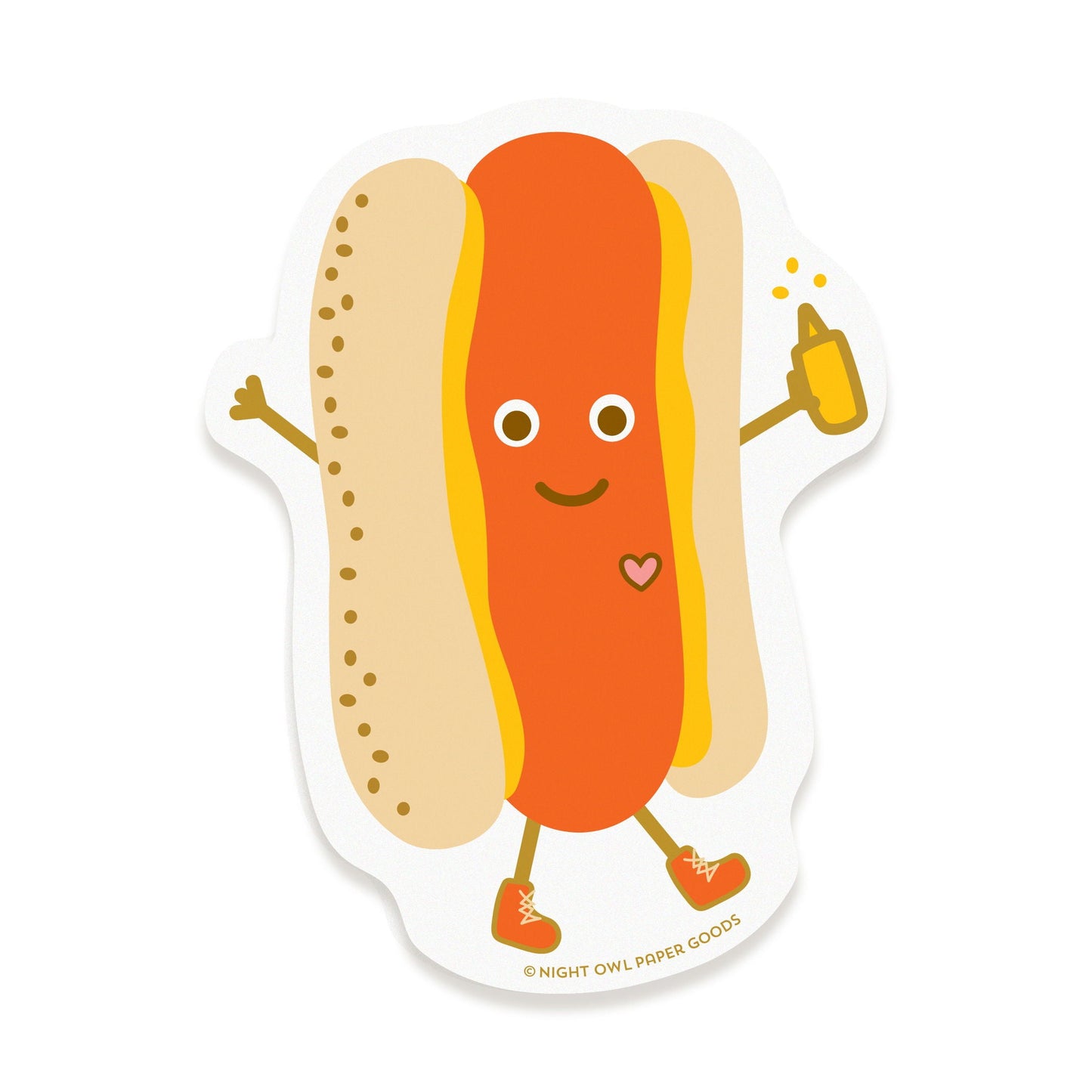 Hot Dog Vinyl Sticker