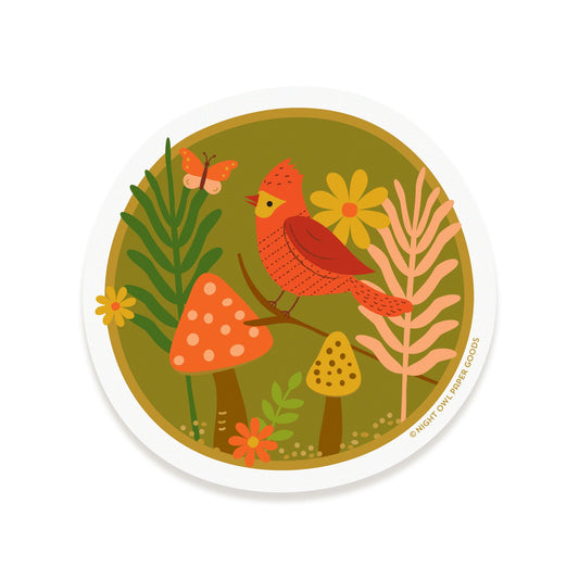 Red Bird Vinyl Sticker
