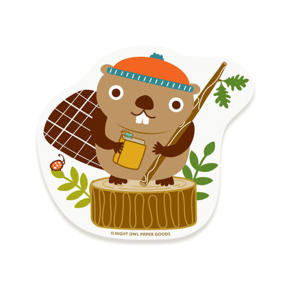 Beaver Reader Vinyl Sticker