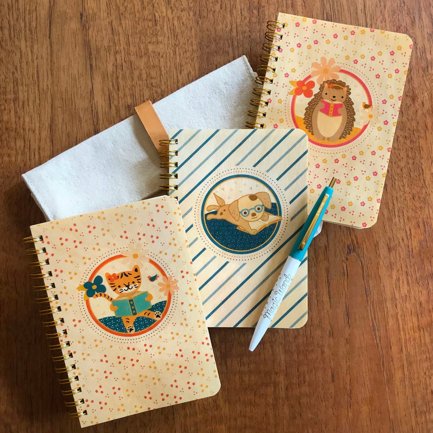 Puppy Pages Pocket-Size Wood Notebook