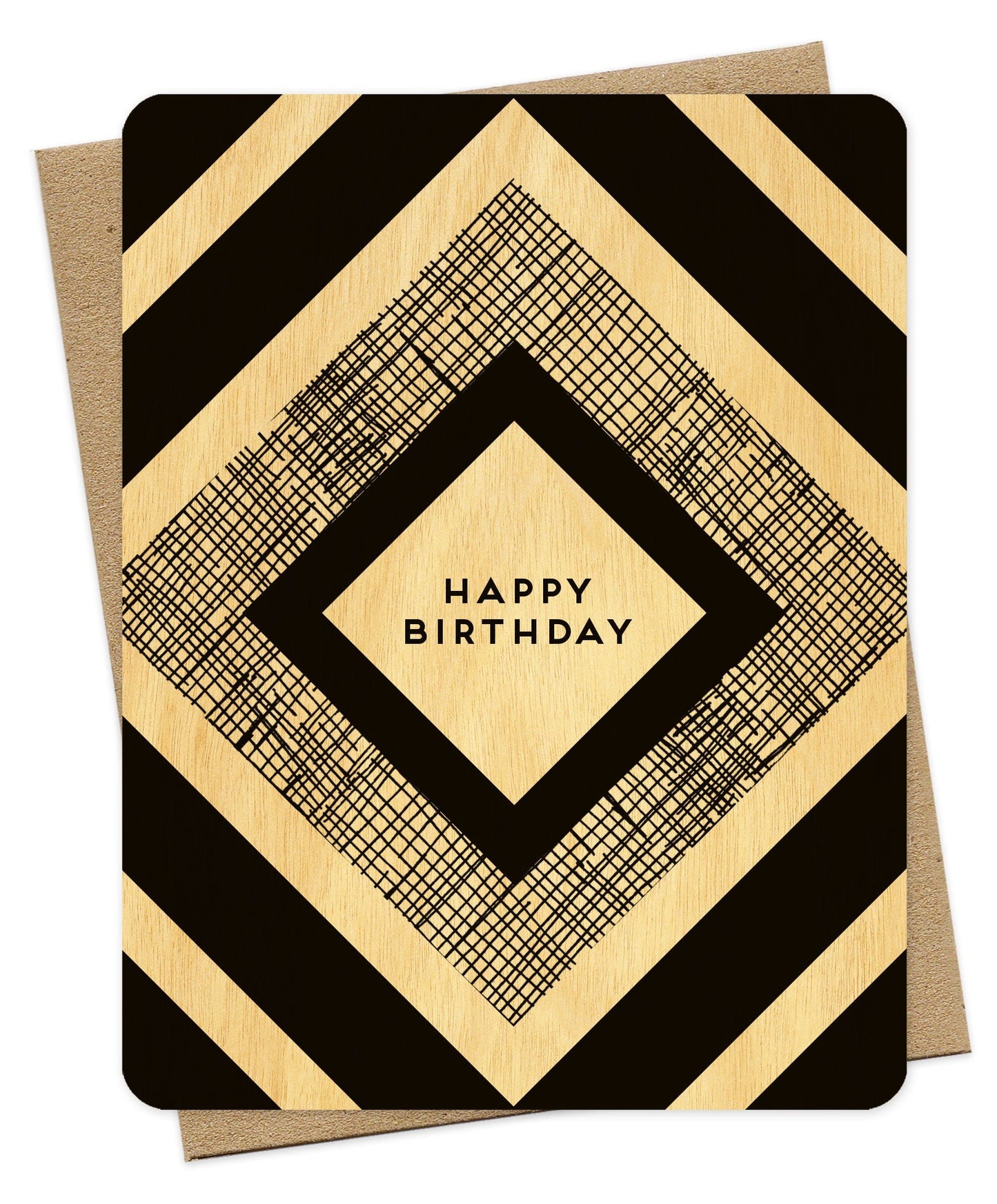 Bold Birthday Wood Birthday Card
