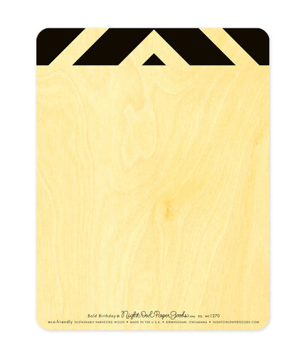 Bold Birthday Wood Birthday Card