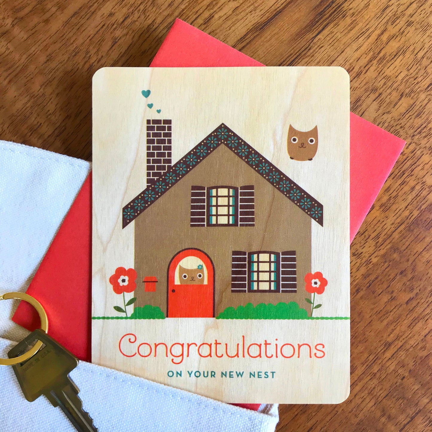 New Nest Wood New Home Card