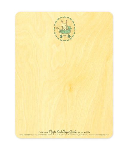 Little Bun Wood Baby Card