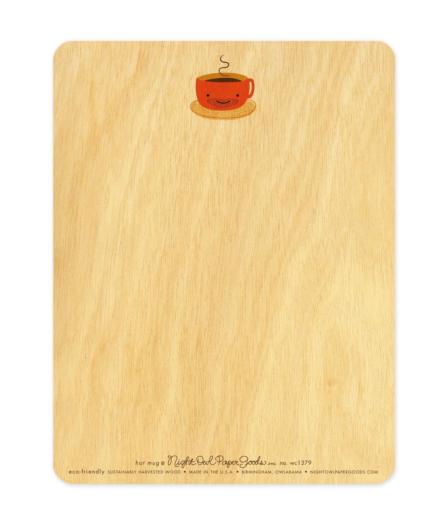Hot Mug Wood Love Card