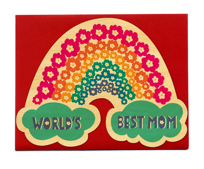 Mom Rainbow Wood Mother's Day Card