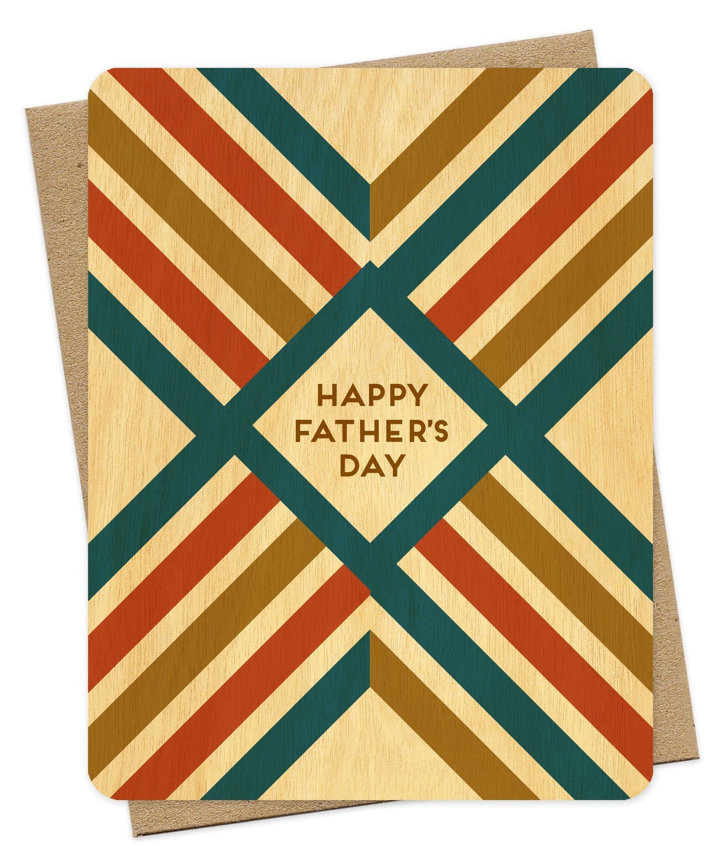 Rustic Lines Wood Father's Day Card