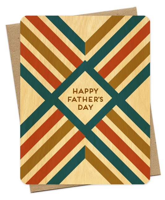 Rustic Lines Wood Father's Day Card