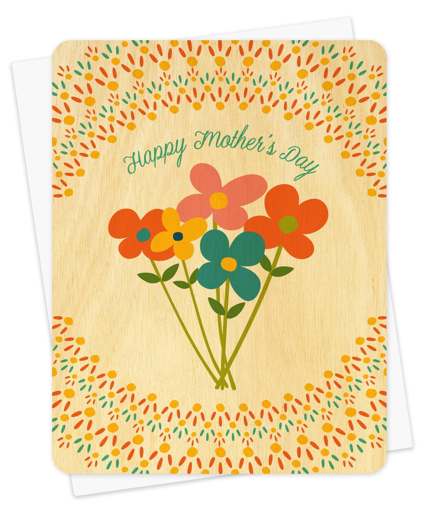 Mom Wildflowers Wood Mother's Day Card