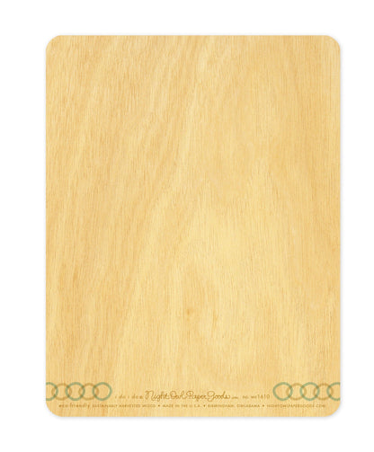 I Do I Do Wood Wedding Card
