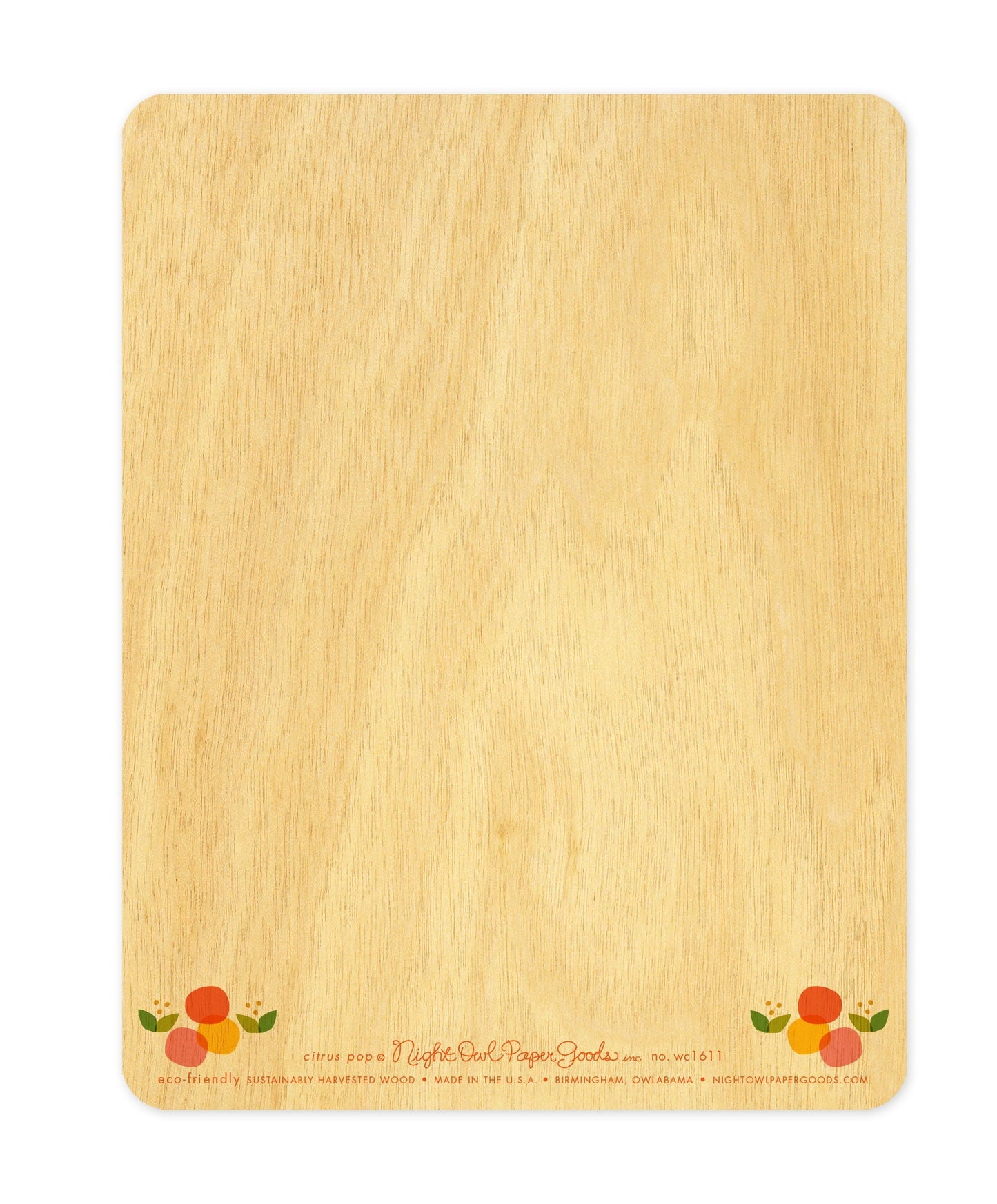 Citrus Pop Wood Birthday Card