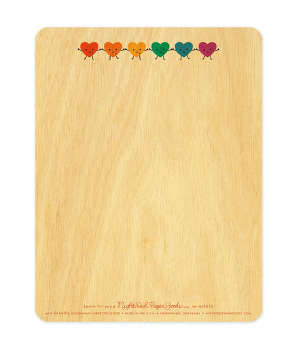 Hearts for You Wood Love Card