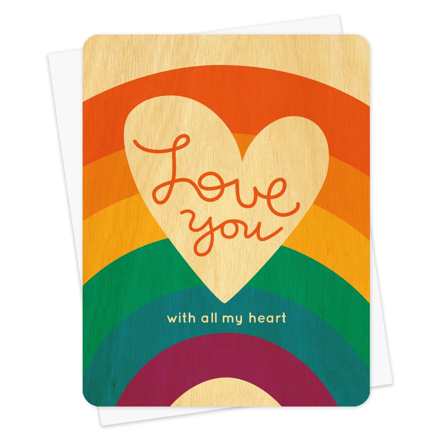 All My Heart Wood Love Card