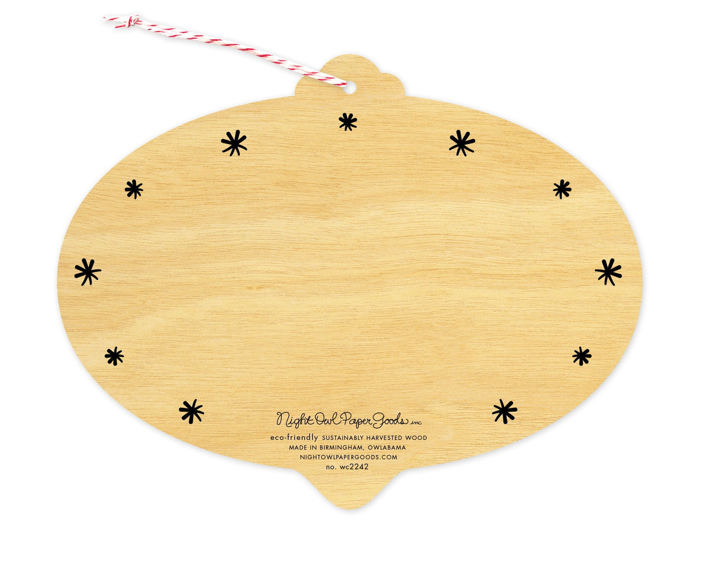 Burst of Joy Wood Holiday Card & Ornament