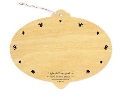 Burst of Joy Wood Holiday Card & Ornament