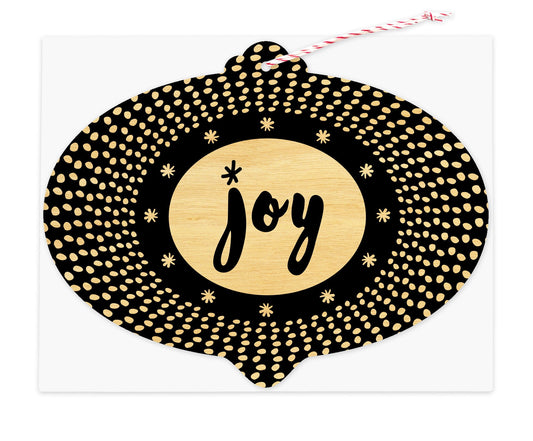Burst of Joy Wood Holiday Card & Ornament