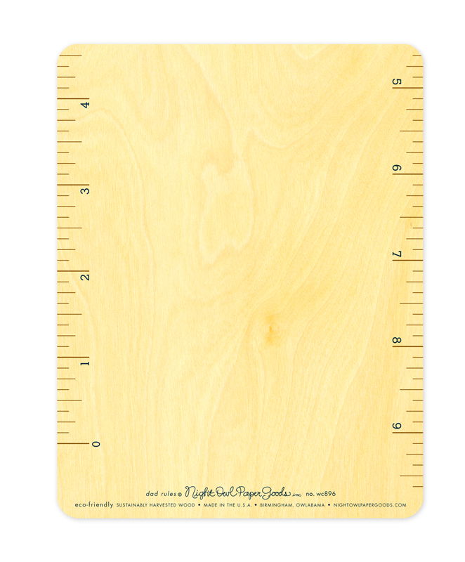 Dad Rules Wood Father's Day Card