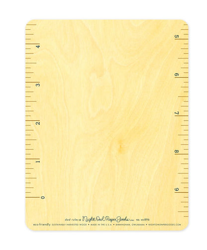 Dad Rules Wood Father's Day Card