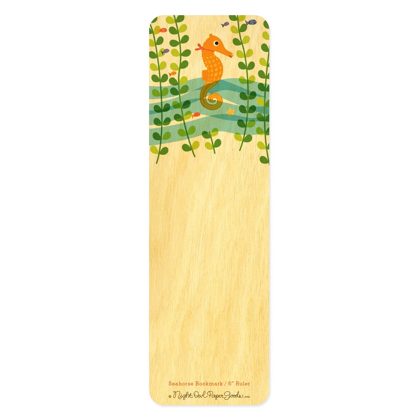 Seahorse Wood Bookmark/Ruler